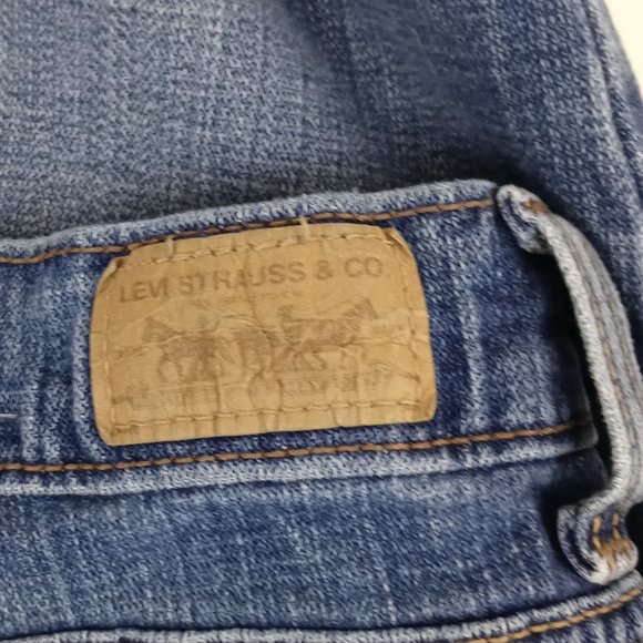 Levi's 515 Bootcut Beaded Distressed Jeans Sz 12M - Picture 11 of 13